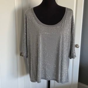 INC INTERNATIONAL CONCEPTS STUDDED TOP